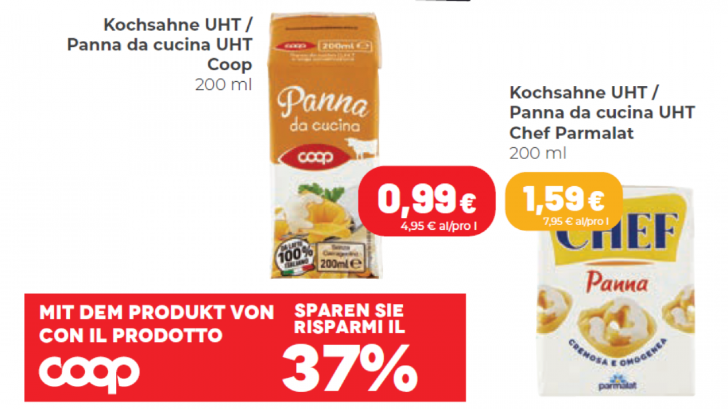 Coop ist günstiger