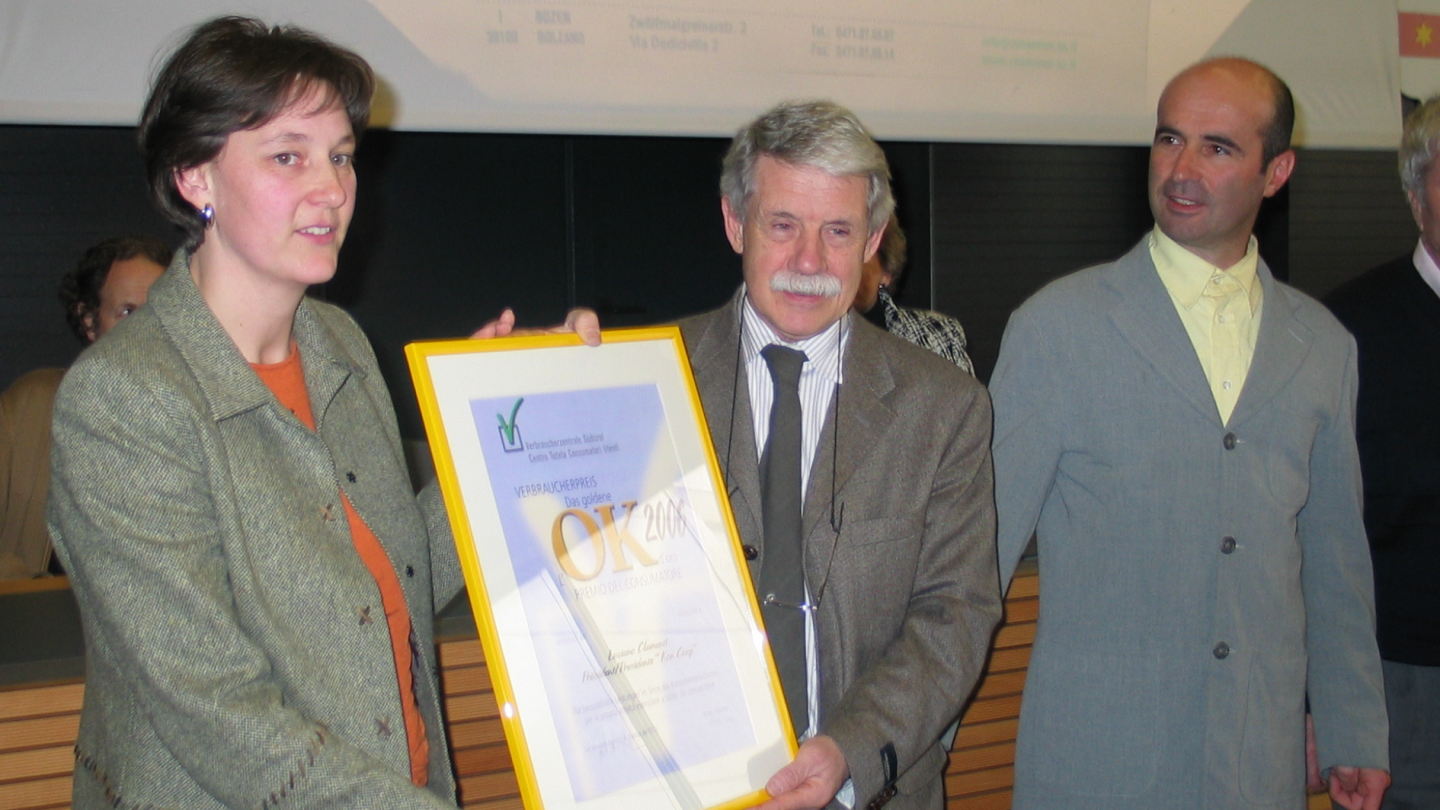 Luciano Clementi erhält den Verbraucherpreis 2006
